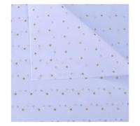 15 Sheets/lot 50 * 70 Cm Gift Wrapping Paper DIY Handmade Craft Star Love Dot Pattern Tissue Floral Packaging Material(Gold Dot-White)