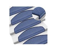 vidaXL Tapis d'escalier – Lot de 15 tapis de marche antidérapants Bleu 65x24x4 cm