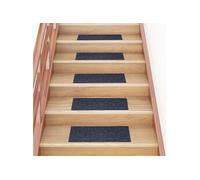 15 st Trapmatten zelfklevend rechthoekig 60x25 cm grijsblauw326917