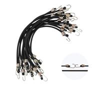 15 Tendeurs Caoutchouc avec Crochets Mini Tendeurs Sandow en Caoutchouc Universels Sangles Tension Robustes Extenseur avec Crochet 25cm Tendeur De BâChe pour VéLo, Moto, Voiture, Bagages