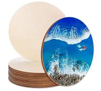 15 Tranches Rondes en Bois, 20x20cm Disques en Bois, Avec 2,5 MM d’Epaisseur, Pour la Décoration des Sous Verres Artisanat Peinture Bricolage
