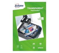 AVERY - Pochette de 15 transparents, 2503 , Format A4, Impression jet d'encre,