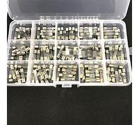 15 types 150 pièces 5 * 20 fusibles à tube de verre soufflage rapide Kit assorti 5X20 avec boîte 0.5A-30A domestiques fusible