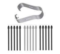 [15 Unités] Pointes de Remplacement pour Samsung S Pen Galaxy Tab S6 Lite/S10 FE/S10 FE+ Plus/S10 Ultra/S10+ Plus/S9 FE+ Plus/S9+ Plus/S9 FE/S9/S9 Ultra/S8/S7, Embouts de Stylo+Outil, Noir+Gris