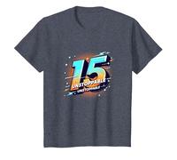 15 & Unstoppable: Cadeau d'anniversaire pour Adolescents T-Shirt, Enfant, Bleu Chiné, 6 Ans