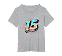15 & Unstoppable: Cadeau d'anniversaire pour Adolescents T-Shirt, Femme Grandes Tailles, Gris Chiné, 2X