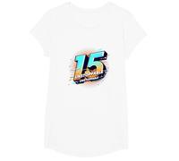 15 & Unstoppable: Cadeau d'anniversaire pour Adolescents T-Shirt, Fille, Blanc, S
