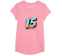 15 & Unstoppable: Cadeau d'anniversaire pour Adolescents T-Shirt, Fille, Rose, L