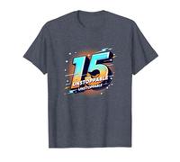 15 & Unstoppable: Cadeau d'anniversaire pour Adolescents T-Shirt, Homme, Bleu Chiné, 4XL