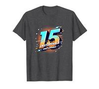 15 & Unstoppable: Cadeau d'anniversaire pour Adolescents T-Shirt, Homme, Chiné Foncé, 4XL