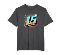 15 & Unstoppable: Cadeau d'anniversaire pour Adolescents T-Shirt, Homme Grandes Tailles, Chiné Foncé, 4X Tall