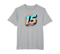 15 & Unstoppable: Cadeau d'anniversaire pour Adolescents T-Shirt, Homme Grandes Tailles, Gris Chiné, 5X Tall