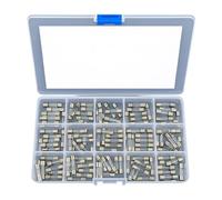 15 Valeurs 250V Fusibles Assortiment en Verre Rapides 5x20mm 150 Kit Fusible Électronique Auto Maison Appareils Électriques Sécurité Remplacement Boîte Plastique Transparente