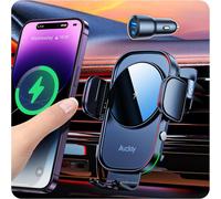 15 W Car Induction Phone Holder, 60 W Qc3.0 Fast Wireless Car Charger Clip For Iphone 15 14 13 12 Pro Max Mini Plus Samsung