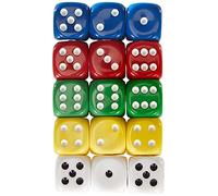 15 Würfel 16mm Qwixx im Klarsichtetui