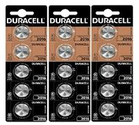 15 x Duracell 2016 Lithium (3 ampoules de 5 batteries) 15 piles