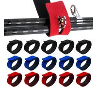 15 X Fishing Rod Holders, Elastic Fishing Rod Straps 21.3 × 2.5 × 0.2 Cm, Scratch For Fishing Rod 3 Colours, For Casting Rods Spinning Rods Fly Rods
