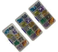 150/100/5 0pcs Mini-fusibles de voiture avec assortiment clip boîte 2A / 3A 5A 7. 10A 15A 20A 25A 30A 35A Camion fusibles type Micro Blade Auto(100pcs With Box)