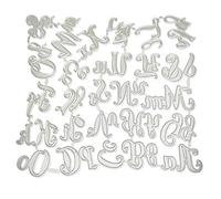 150 * 140mm 26 Capital Minuscules Alphabet Métal Dies 26 Lettres de Coupe Dies Scrapbooking Embosser Dies Cut Cartes Pochoirs