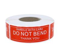 150 & 500 Pcs/Roll Warning Sticker Handle with Care DO NOT BEND Remind Labels Merry Christmas Stickers Roll Thank You Stickers Roll Floral Thank You Stickers Roll Halloween Stickers Roll Round Seal