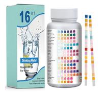 150 Bandelettes Test Eau 16-en-1, Kit Analyse Eau Potable, Kit Test Eau Potable, Test Qualité Eau Robinet, Puits, Aquarium, Analyse pH, Dureté Totale, Chlore, Contrôle Qualité Robinet et Puits