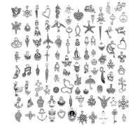 150 Bijoux Tibétain en Argent - Pendentifs, Bracelets et Colliers - Bijoux de Bricolage Petit