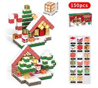 150 Blocs magnétiques de Noël BOUNTY© - Jeu de construction style Minecraft pour enfants, cadeau créatif