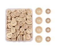 150 Boutons En Bois Découpés À La Main Avec Love, Dos Plat, 2 Trous, 15mm + 20mm, Outils De Couture