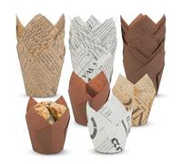 150 Caissette Muffins papier, Moules Cupcake Tulipe, Papier Muffin Cuisson Polyvalent, Papier Cupcake Idéal pour Mariages, Anniversaires d’Enfants et Accessoires de Fête.
