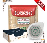 150 Dosettes Caffè Borbone miscela rossa Red Filtrocarta 44 + Kit Accessoires