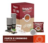 150 Dosettes Caffè Toraldo Forte & Crémeux 150 Verres 150 Palette 150 Sucre