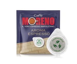 150 Dosettes Papier Compostable Caffè Moreno Aroma Espresso Gusto Forte Et Riche