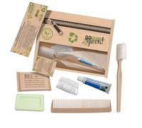 150 Ensembles de bienvenue d’hôtel 5 pièces| 100% écologique| Trousse de toilette Bio Eco| Ensemble d'hygiène personnelle d'hôtel écologique | Kit de bienvenue d’hôtel.
