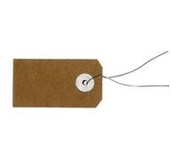 150 étiquettes kraft 5,5 x 3 cm avec fil métallique - Artemio Marron