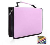 150 Fentes étui à Crayons étui en Cuir PU étui à Crayons Sac à Stylo à glissière Organiser et protéger Crayons pour Amateur d'art, Artiste passionné de Livre à colorier