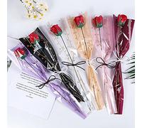 150 feuilles/6 couleurs de papier d'emballage de fleurs unique rose sac d'emballage de bouquet de fleurs, accessoires de bouquet de fleurs, papier cadeau floral imperméable 17,7 x 5 x 1,8 pouces