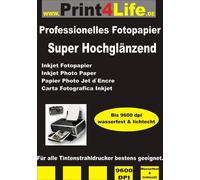 150 feuilles de 10x15 SUPER verso luisant Photo Paper 180g /m² - sèche instantanée - Professional haute résolution Jet d'encre - papier photo pour des tirages de haute qualité avec la définition des contours précis et rendu des couleurs élevé