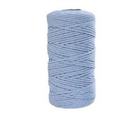 150 mètres de fil creux rond de 2 mm - Fil de coton DIY for tricoter et crocheter à la main(Sky Blue)