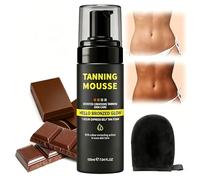 150 ml Mousse Autobronzante Hydratante, Couleur Noire Mousse Self Tanning Foam Express，Bronzage Naturel Sans Soleil, Hâle Progressif Sur Mesure Pour Visage Corps Les Hommes et Les Femmes