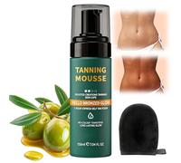 150 ml Mousse Autobronzante Hydratante, Couleur Olive Mousse Self Tanning Foam Express，Bronzage Naturel Sans Soleil, Hâle Progressif Sur Mesure Pour Visage Corps Les Hommes et Les Femmes