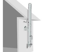 Ø 150 mm - 4 m Jeremias DW FU jeu de cheminée double paroi montage mural haute brillance