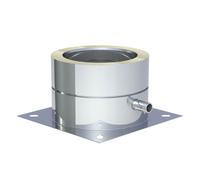 Ø 150 mm conduit de cheminee plaque de base pour montage au sol avec purge de condensat
