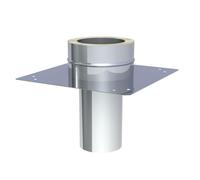 Ø 150 mm Jeremias DW FU Plaque de base pour élévation de cheminée brillant