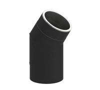 Ø 150 mm Tuyau de poêle double paroi Jeremias ISO-Line Coude 30° avec trappe Noir