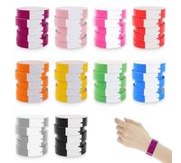 150 PCS 10 couleurs bracelets d'entrée résistants à l'eau pour festivals, événements et parcs aquatiques, en papier DuPont, déchirables et écologiques, 100% étanches pour activités extérieures