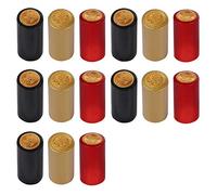 150 Pcs Capsules Thermorétractables En Pvc Emballage Rétractable Au Vin Permanent Sûr Non Toxique Facile à Utiliser, Pour Familles, Caves à Vin, Restaurants, Fêtes Etc-Noir, Vin Rouge, Or, 30 Mm