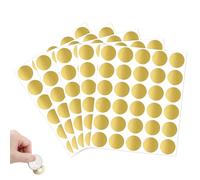 150 Pcs Cartes à Gratter, 25mm Autocollant à Gratter, Cartes Étiquette Rond, Scratch Card Sticker pour DIY Carte Postale Surprise Secret, Scrapbook, Fête, Cadeau - Or