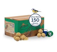 150 pcs. Lyra Pet® Boulettes de mésanges Alb-Mühle sans filet céréales complètes & noix à 85 g + 2 distributeurs