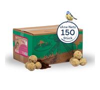 150 pcs. Lyra Pet® Boulettes de mésanges du Moulin de l'Alb - Céréales complètes & fruits sans filet de 85 g chacune