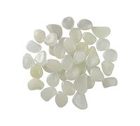 150 Pcs Pierre Lumineuse, Galet Lumineux Cailloux Artificiels Pierres Décoratives dans la Nuit pour Jardin Extérieur Aquarium Passerelles Piscine Chemin Pelouse Cour (Blanche)